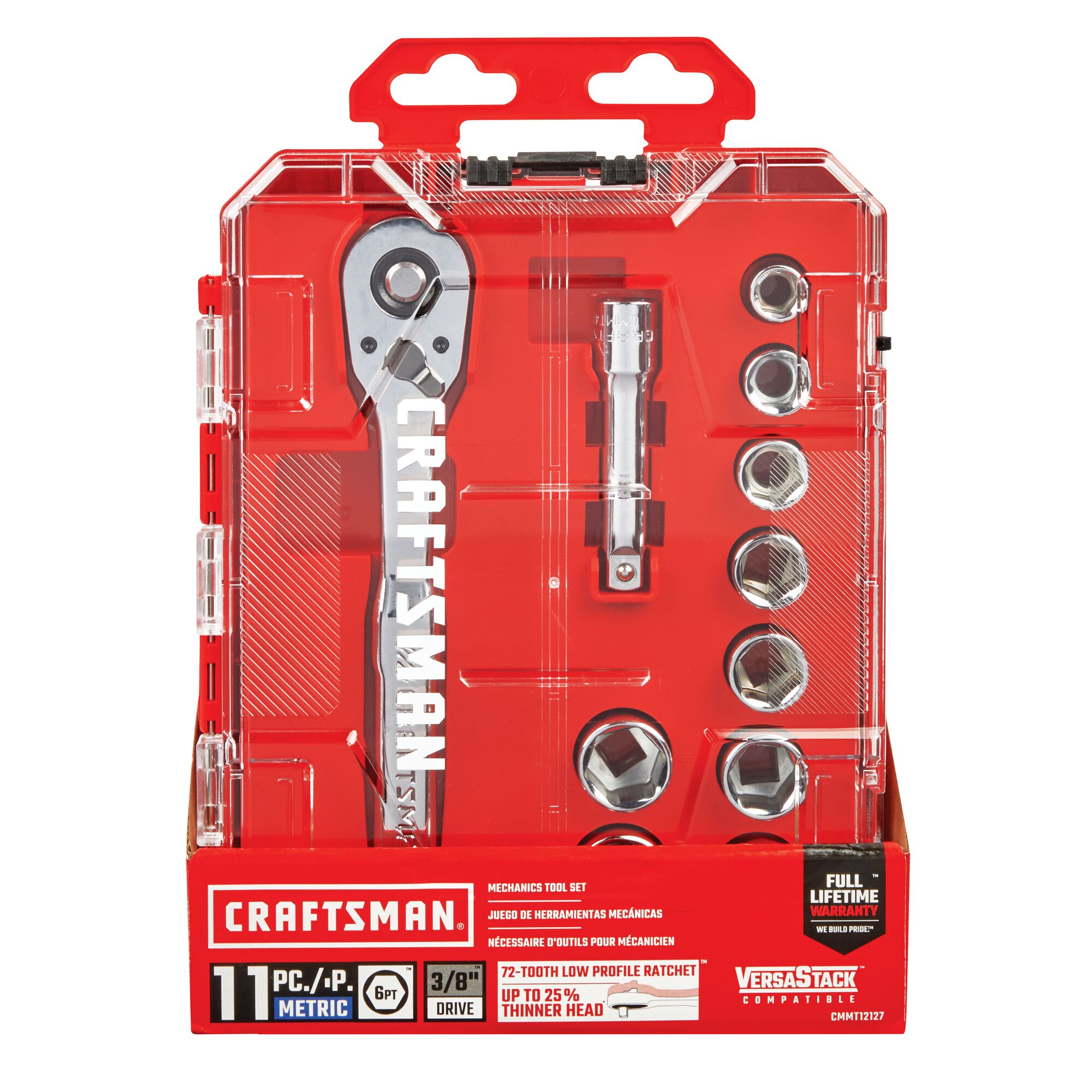 CRAFTSMAN VERSASTACK 11-Piece Metric Polished Chrome Mechanics