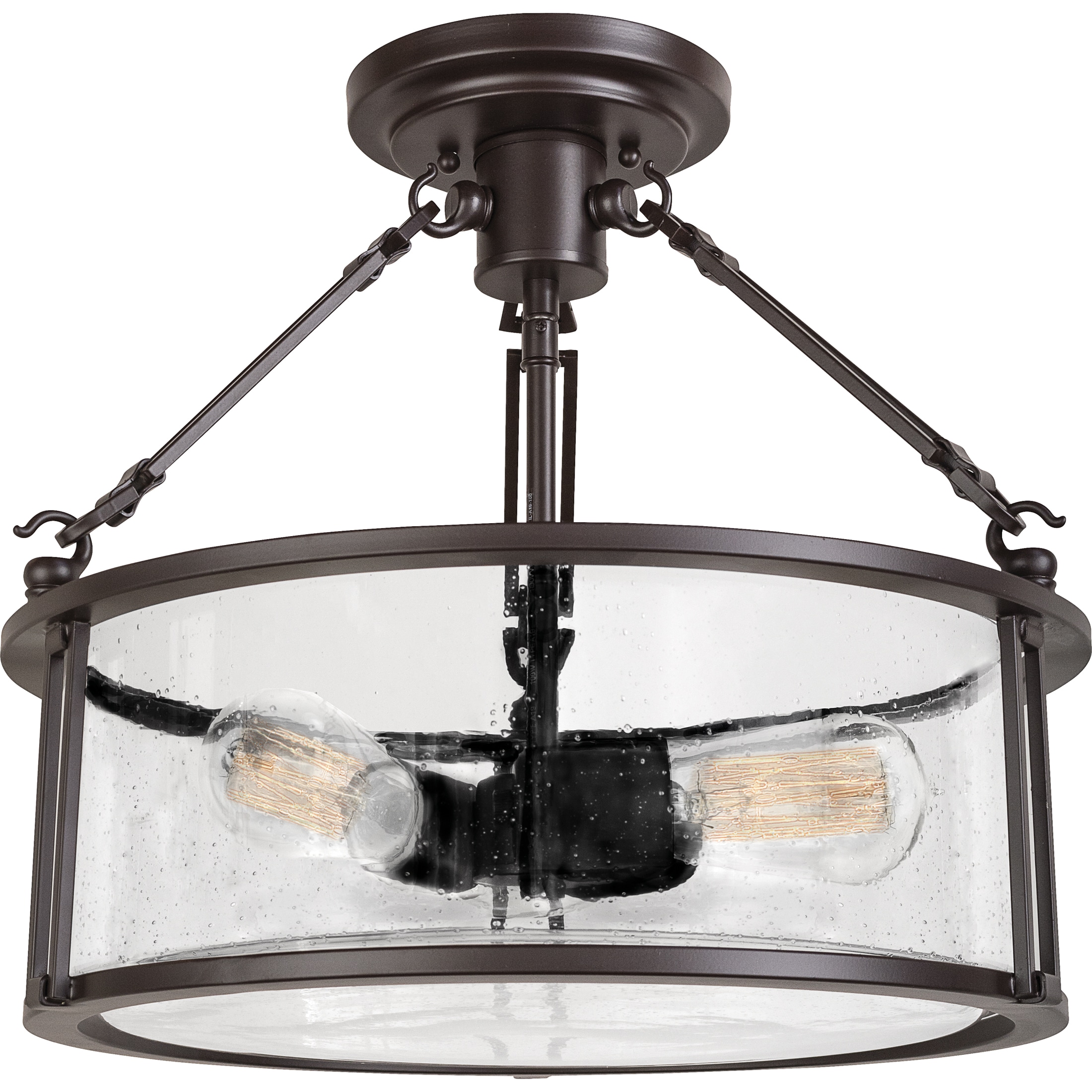 Quoizel Buchanan 3-Light 16-in Bronze Semi mount light at Lowes.com