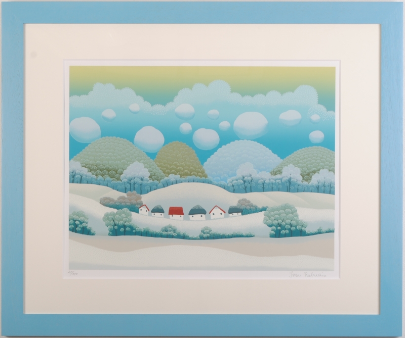 イワン・ラブジンのシルクスクリーンの版画「青い冬 WINTER 2」を通販
