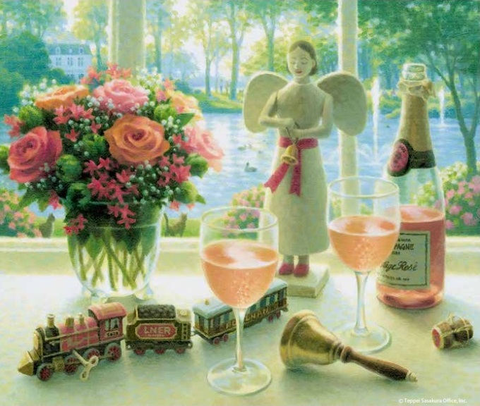 笹倉鉄平作品、『薔薇色に思いをこめて』、