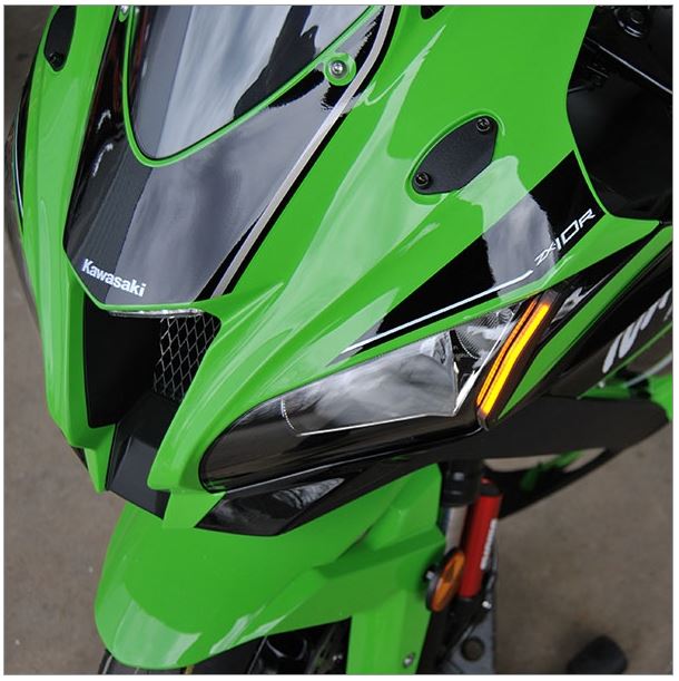 New Rage Cycles LED Front Turn Signals w.Block Off Plates for 2016