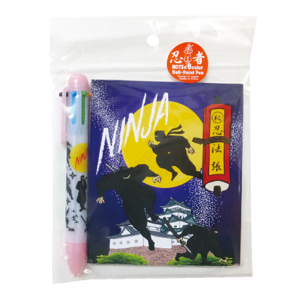 メモ帳＆6色ボールペンセット（忍者） | 森本物産株式会社｜お土産品の