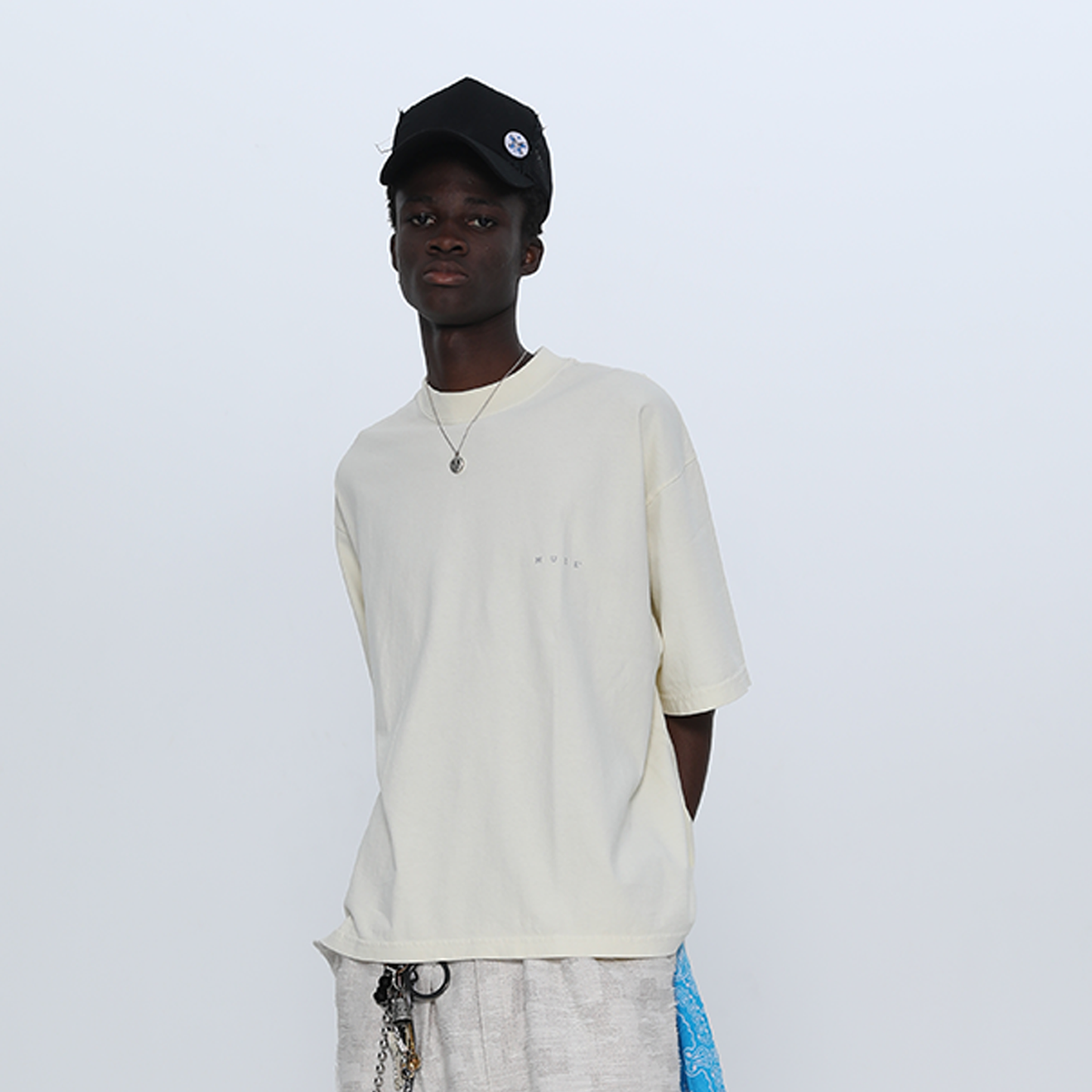 MUZE BLACK LABEL -【MUZE® LOGO REFLECTOR T-SH(NATURAL)】ミューズ