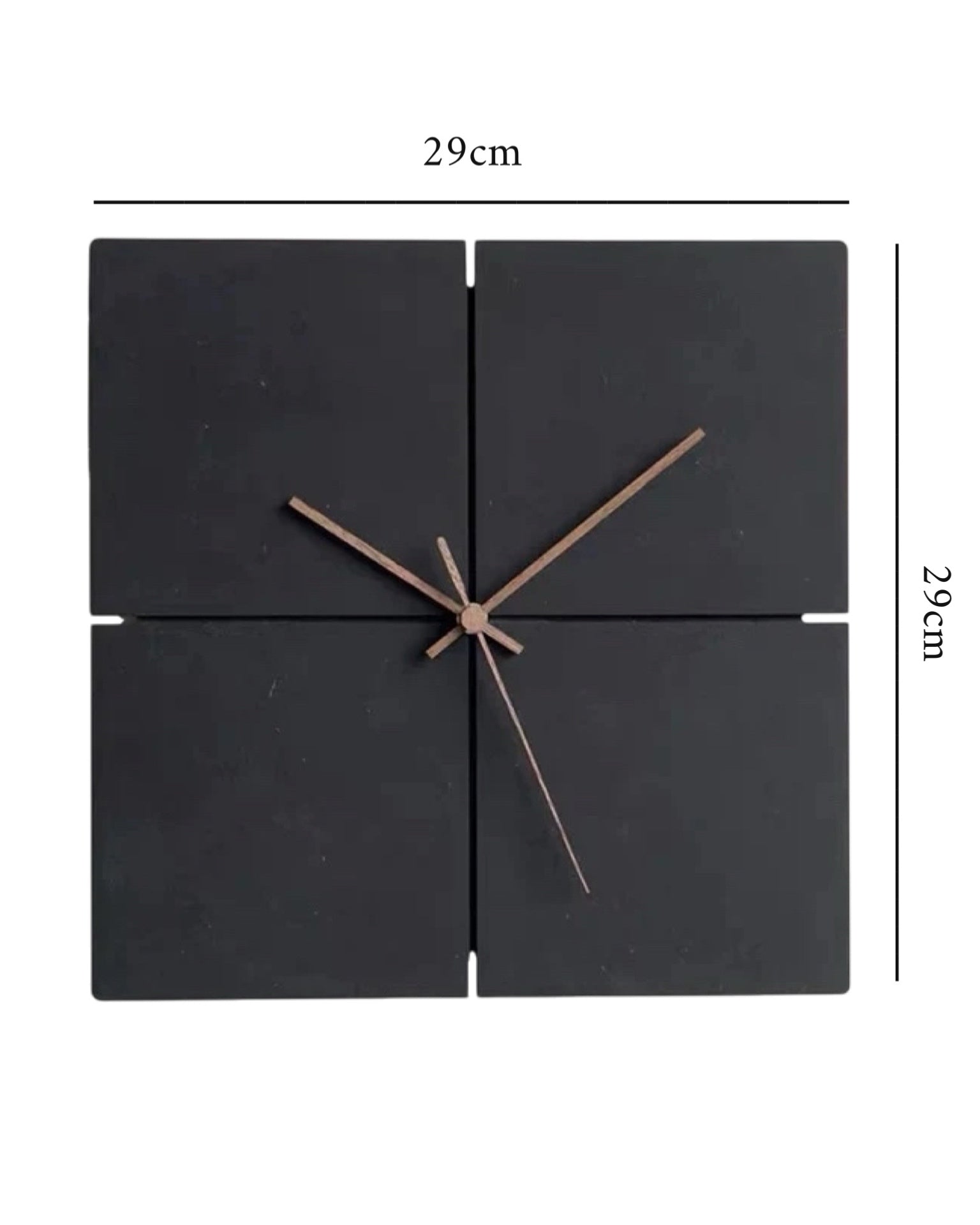 最短翌日配送】Square Clock 29×29cm 壁掛け時計 マットブラック時計