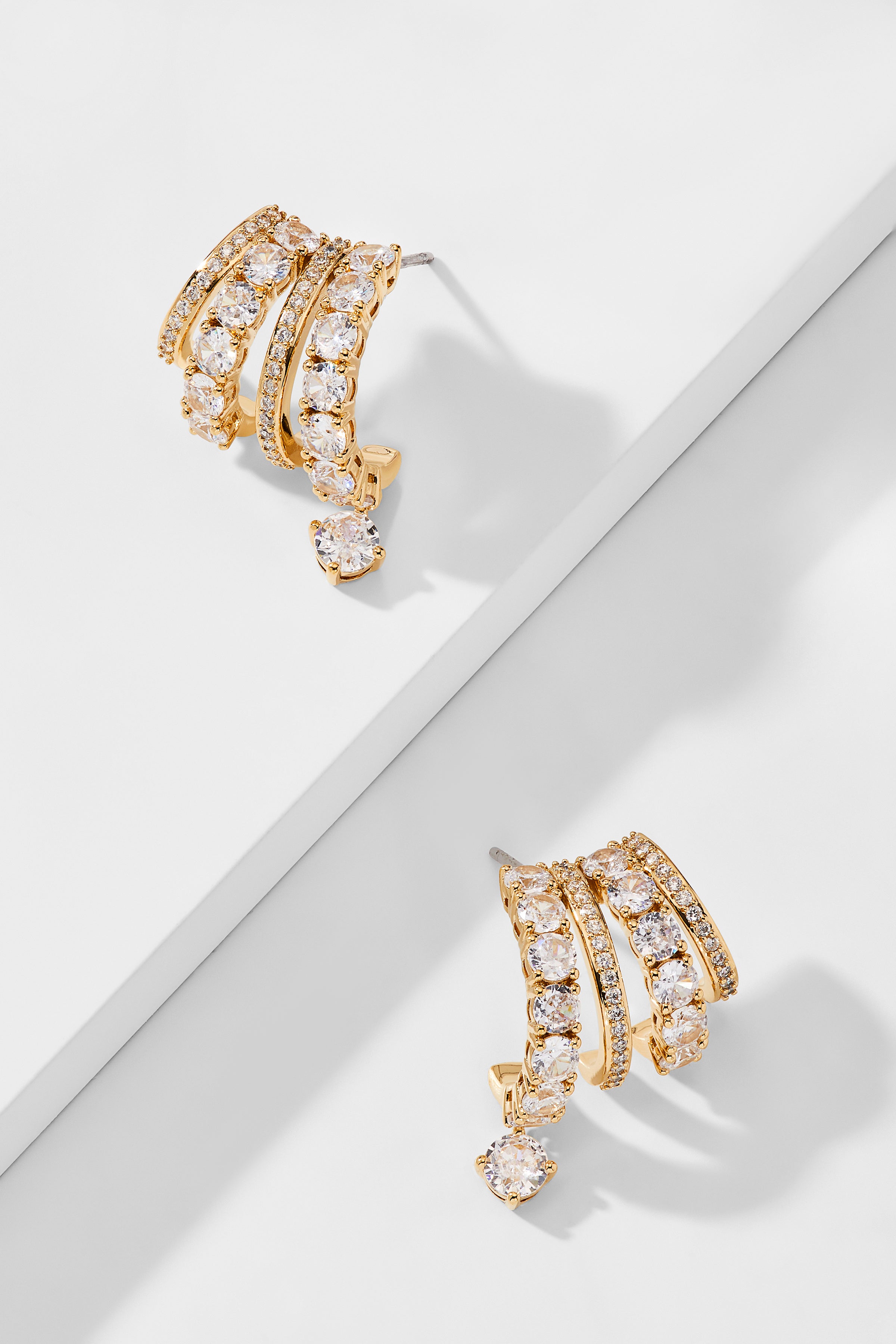 MATCHPOINT MULTI J HOOP CZ EARRINGS – NADRI