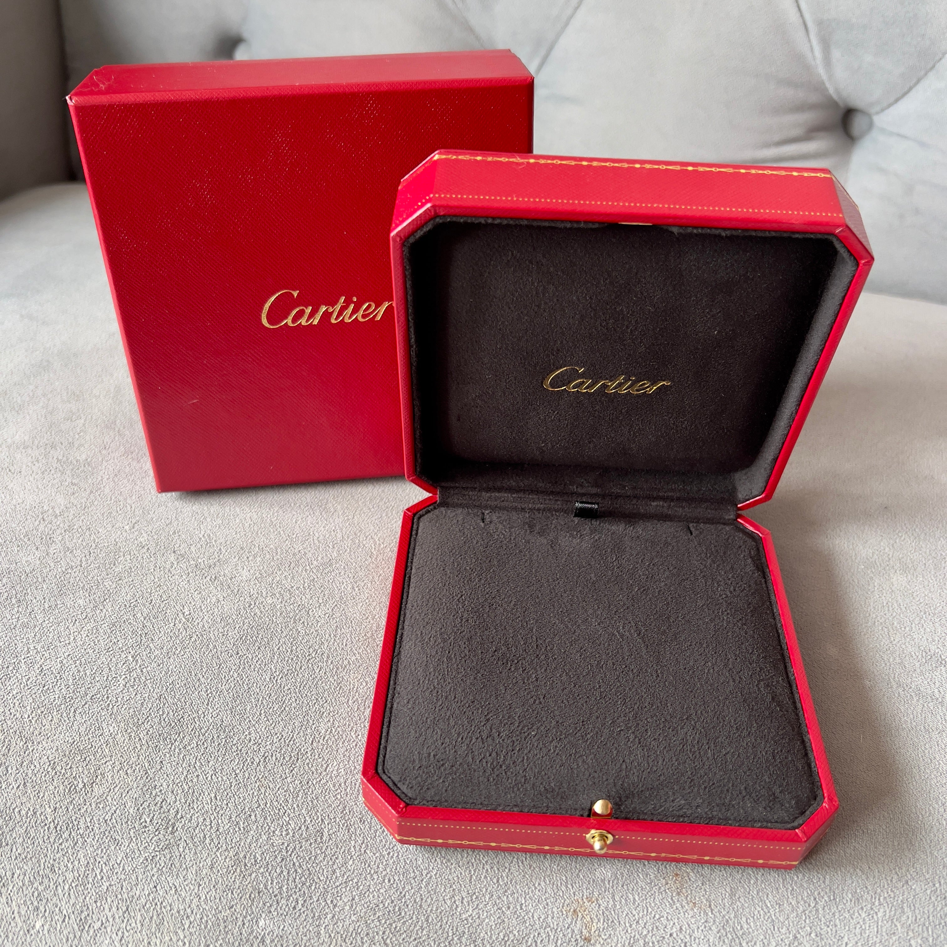 CARTIER Necklace Chain Box + Outer Box 5.25x5.25x2 inches | NATILUXIA