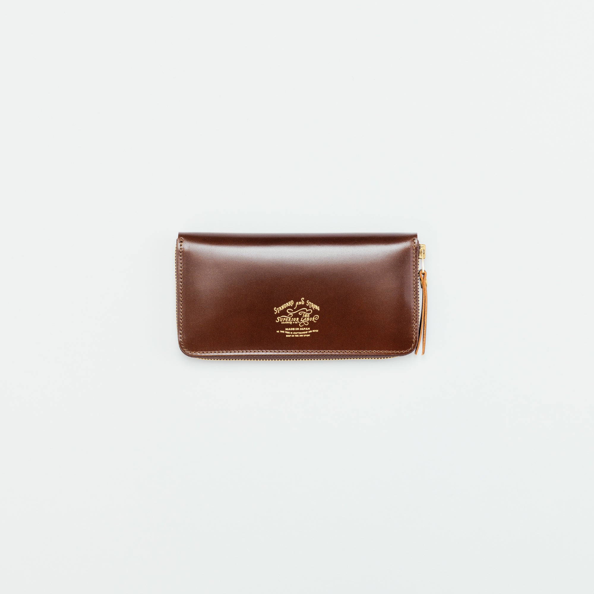 SL0191 cordovan zip long wallet