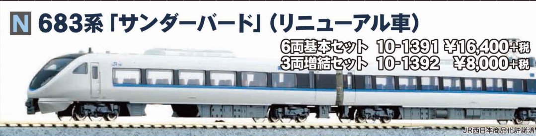 KATO 683系「サンダーバード」(リニューアル車)6両基本セット 品番:10