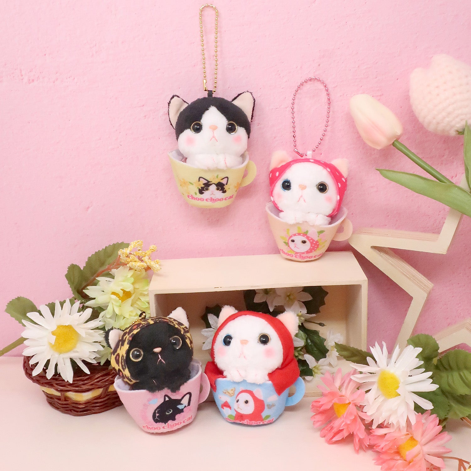 猫のぬいぐるみ choo choo cat カップマスコット – nipopo