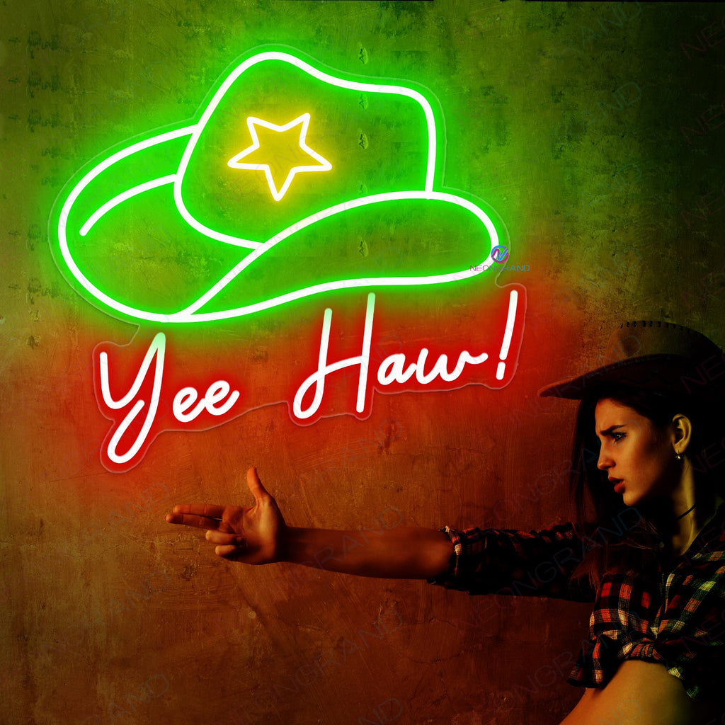 Yeehaw Neon Sign Cowboy Led Light - NeonGrand