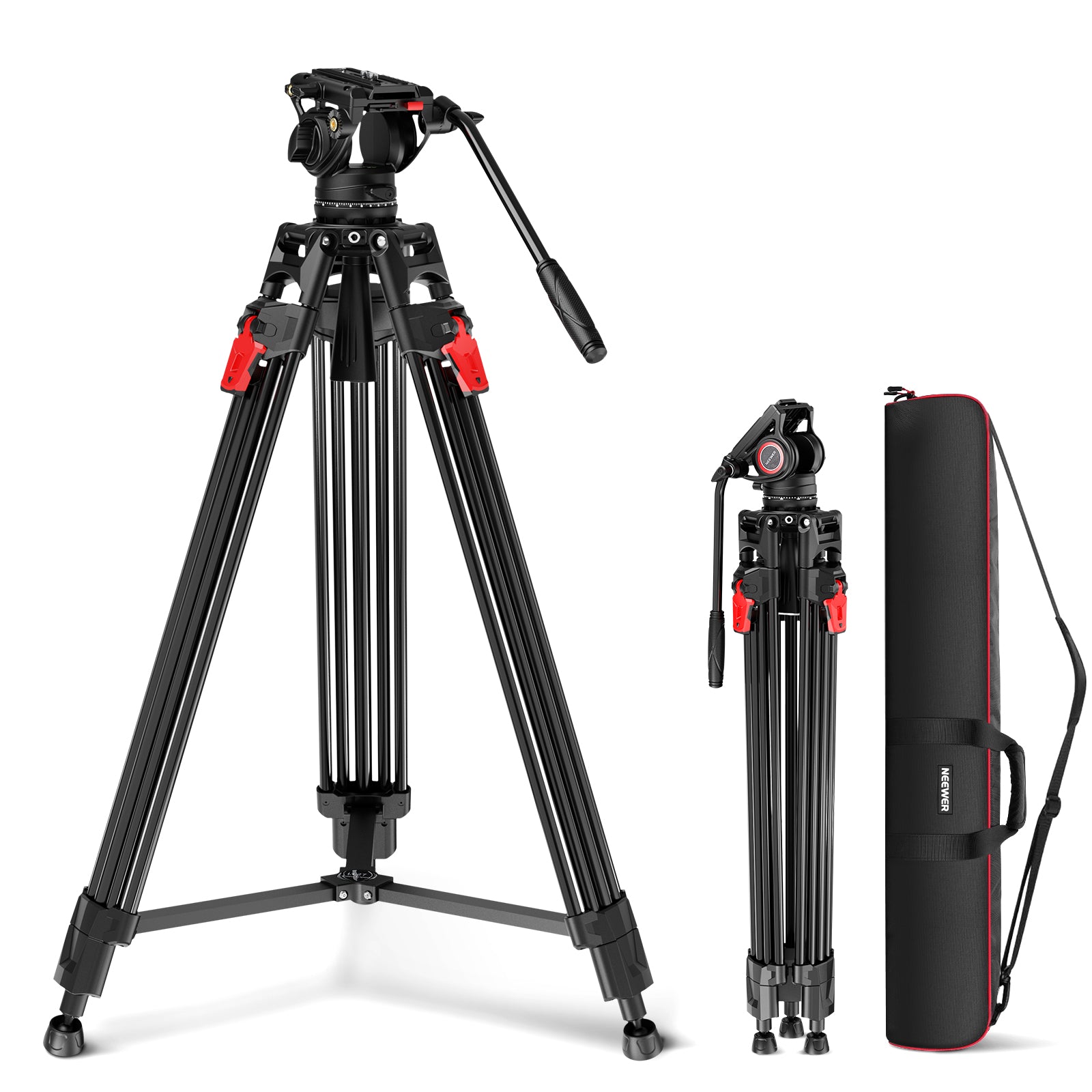 NEEWER LL27 192cm ビデオ三脚 フルード雲台付き – NEEWER.JP