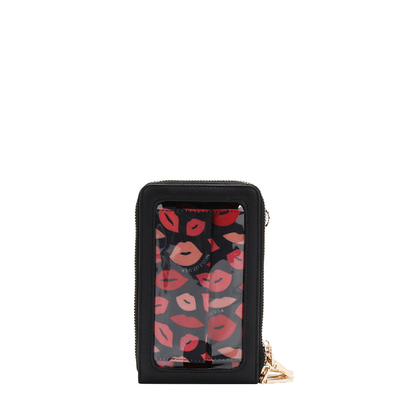 Multi-Zip Phone Case Crossbody with Universal Phone Size