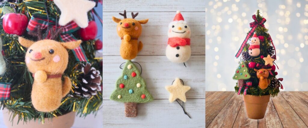 羊毛フェルトでクリスマスオーナメントを作ろう | PDFレシピ発売