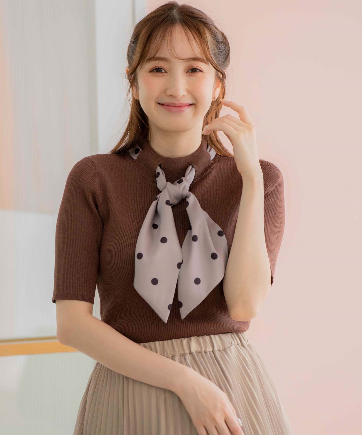 ドット柄スカーフニット | ニット | NOELA OFFICIAL WEB STORE