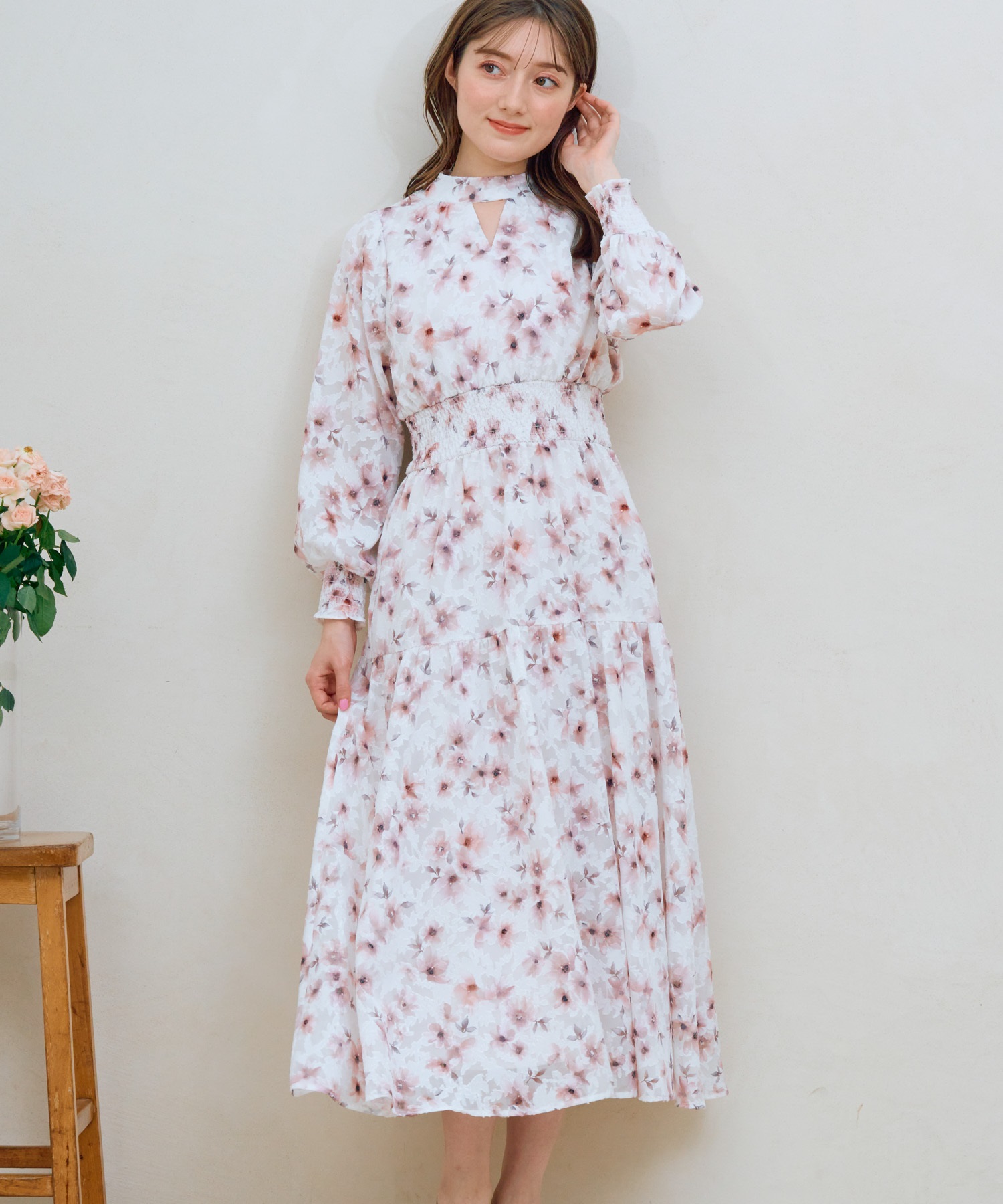 ジャガード花柄ワンピ | ロングワンピース | NOELA OFFICIAL WEB STORE