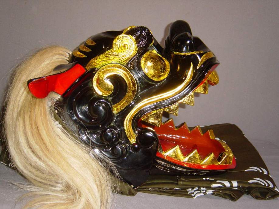 獅子頭-宇津黒獅子頭白髪付き