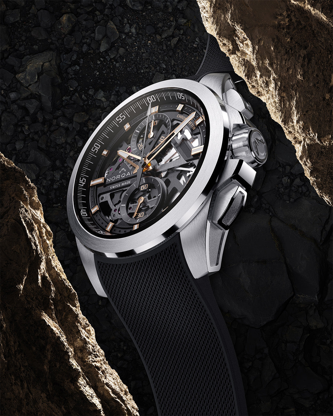 Independence Skeleton Chrono 42mm | NORQAIN Swiss Made Watches