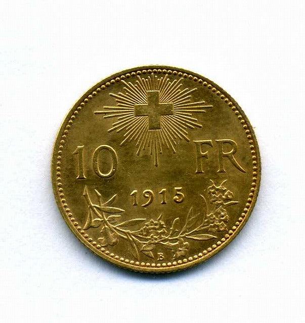 スイス 10フラン金貨 アルプスと少女 1915年 – 野崎コイン