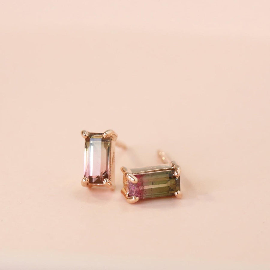 バイカラートルマリン 1粒ピアス – NUDGE jewelry