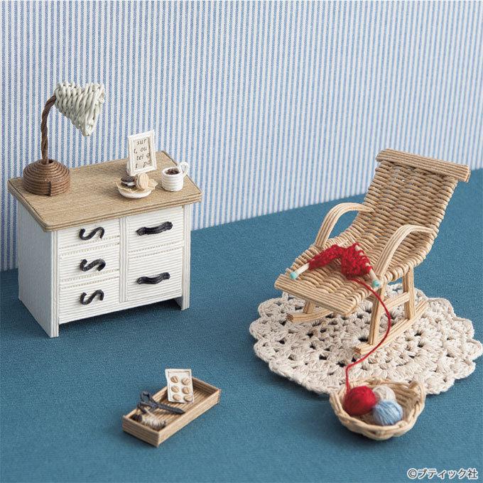 エコクラフトで作るかわいいミニチュア雑貨（手芸の本）｜ぬくもり