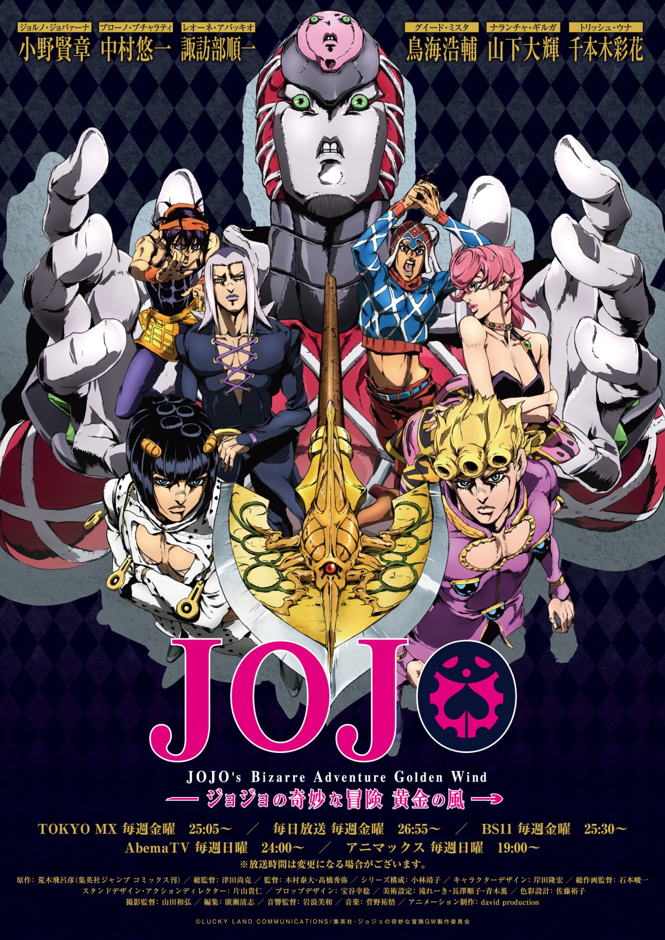 ジョジョの奇妙な冒険 黄金の風 | 声優・キャラクター・あらすじ