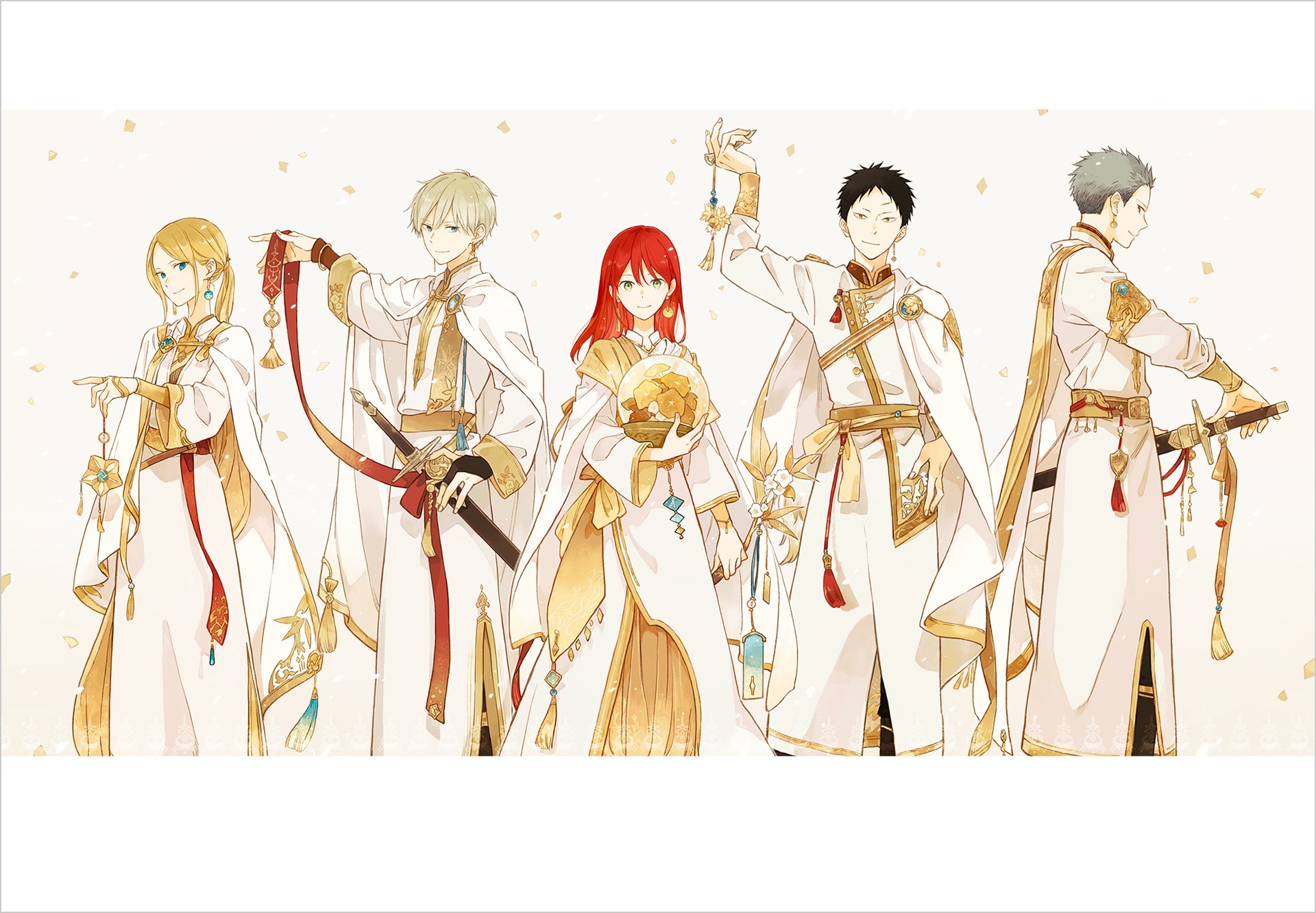 赤髪の白雪姫」原画展のグッズ情報公開、ゼンが白雪に贈った栞付きの