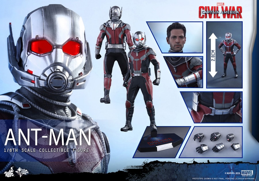 アントマン全高約30cmのフィギュア発売、2.8cmのミニサイズ版も付属