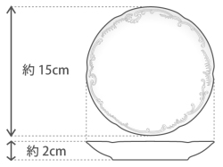 ゴールド＆プラチナライン 15cm銘々皿ペアセット
