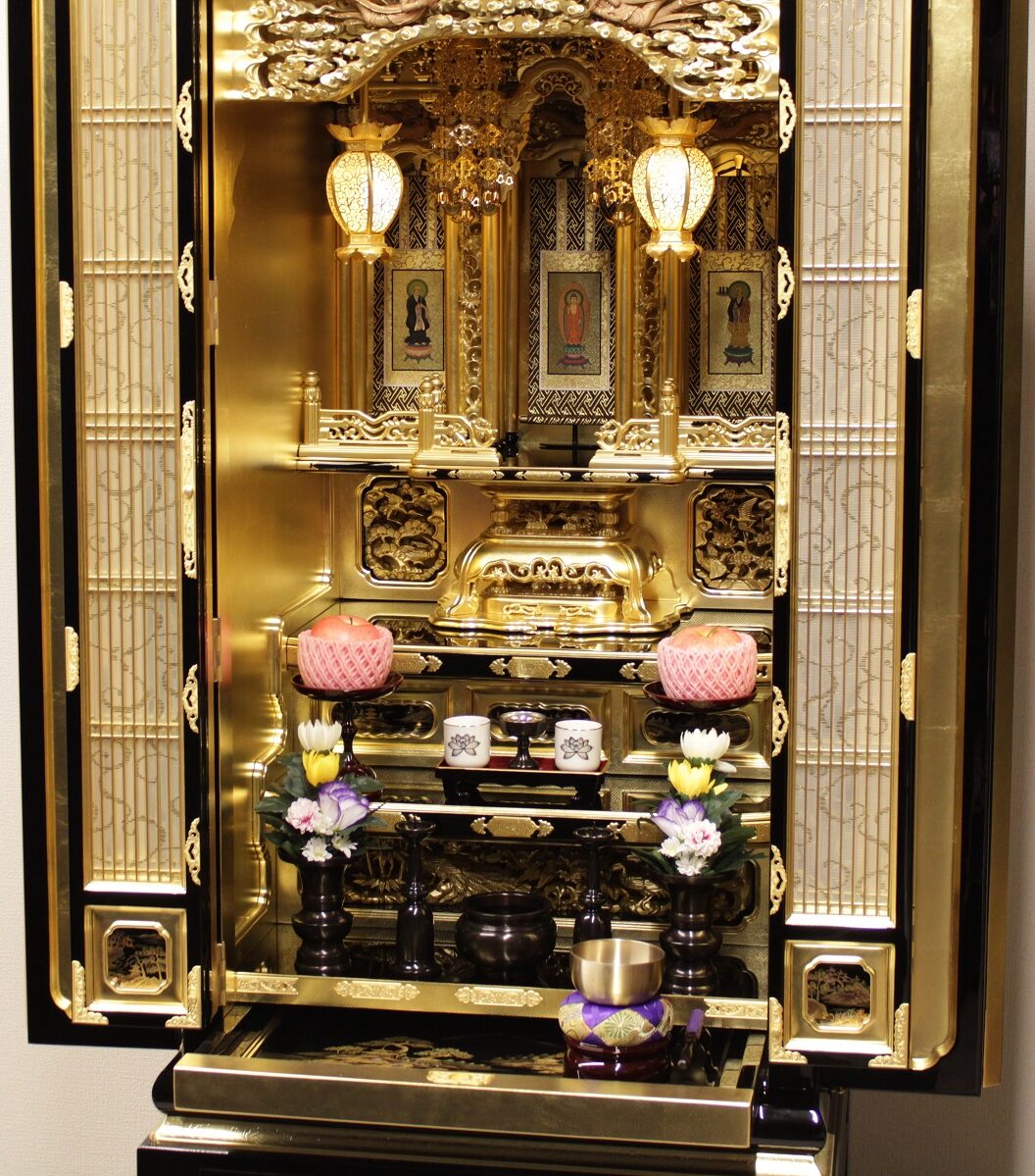 大阪型金仏壇 翠縁尺八 20号 浄土宗 融通念仏宗