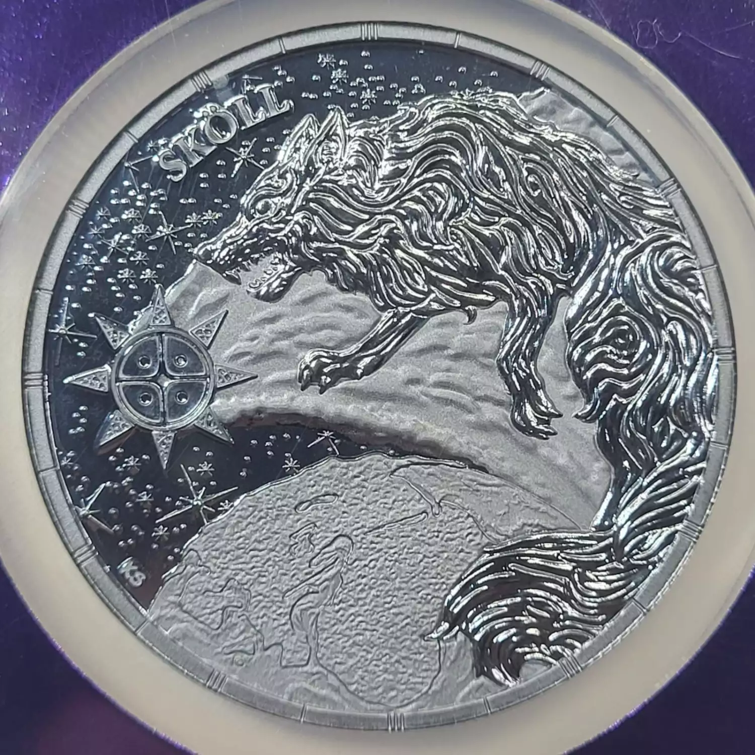 2024 Germania 1 oz Silver NGC MS-70 Ragnarok: Skoll 5 Mark - Old