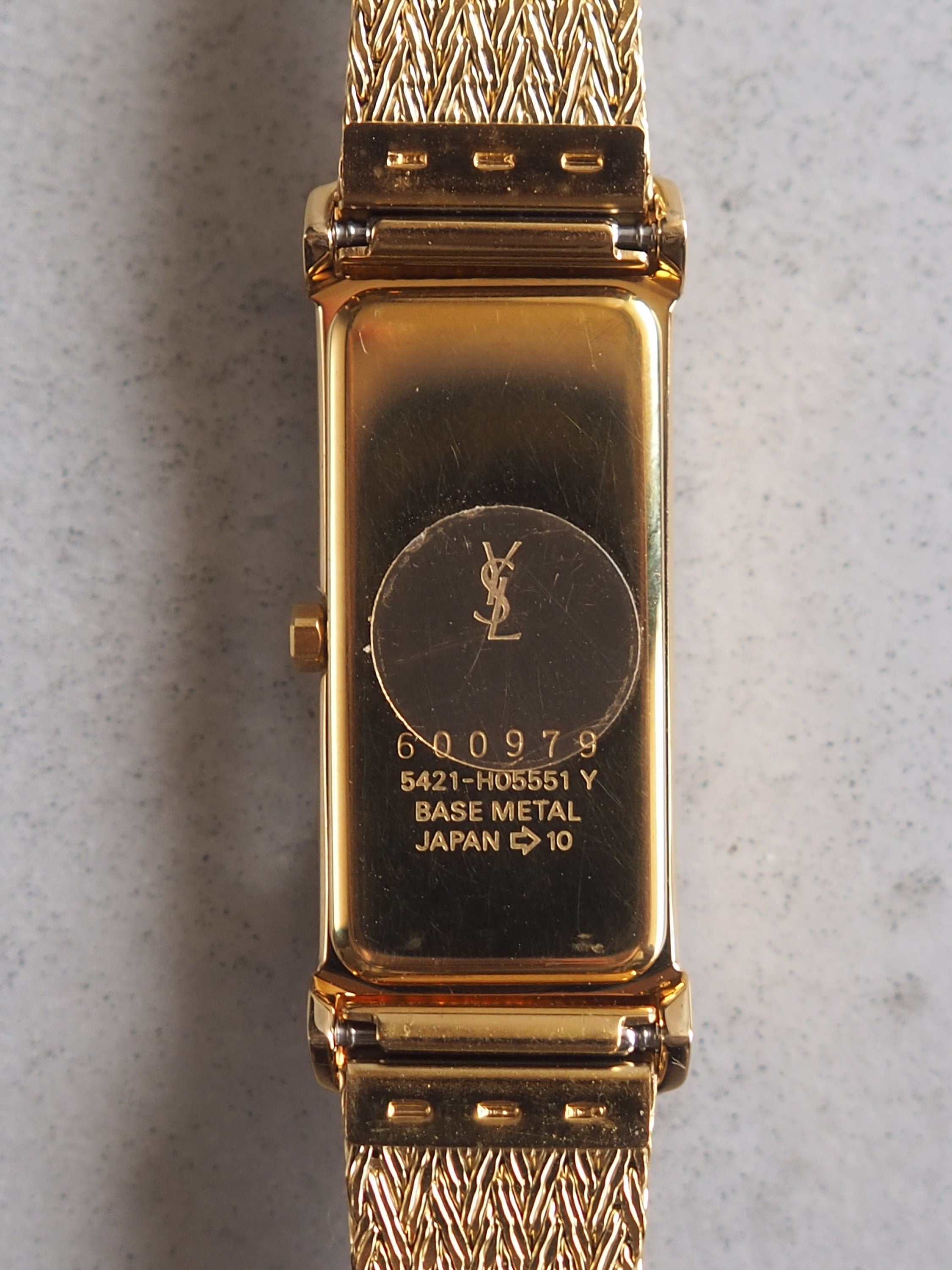 Yves Saint Laurent YSL イヴ・サンローラン スクエア ウォッチ 腕時計