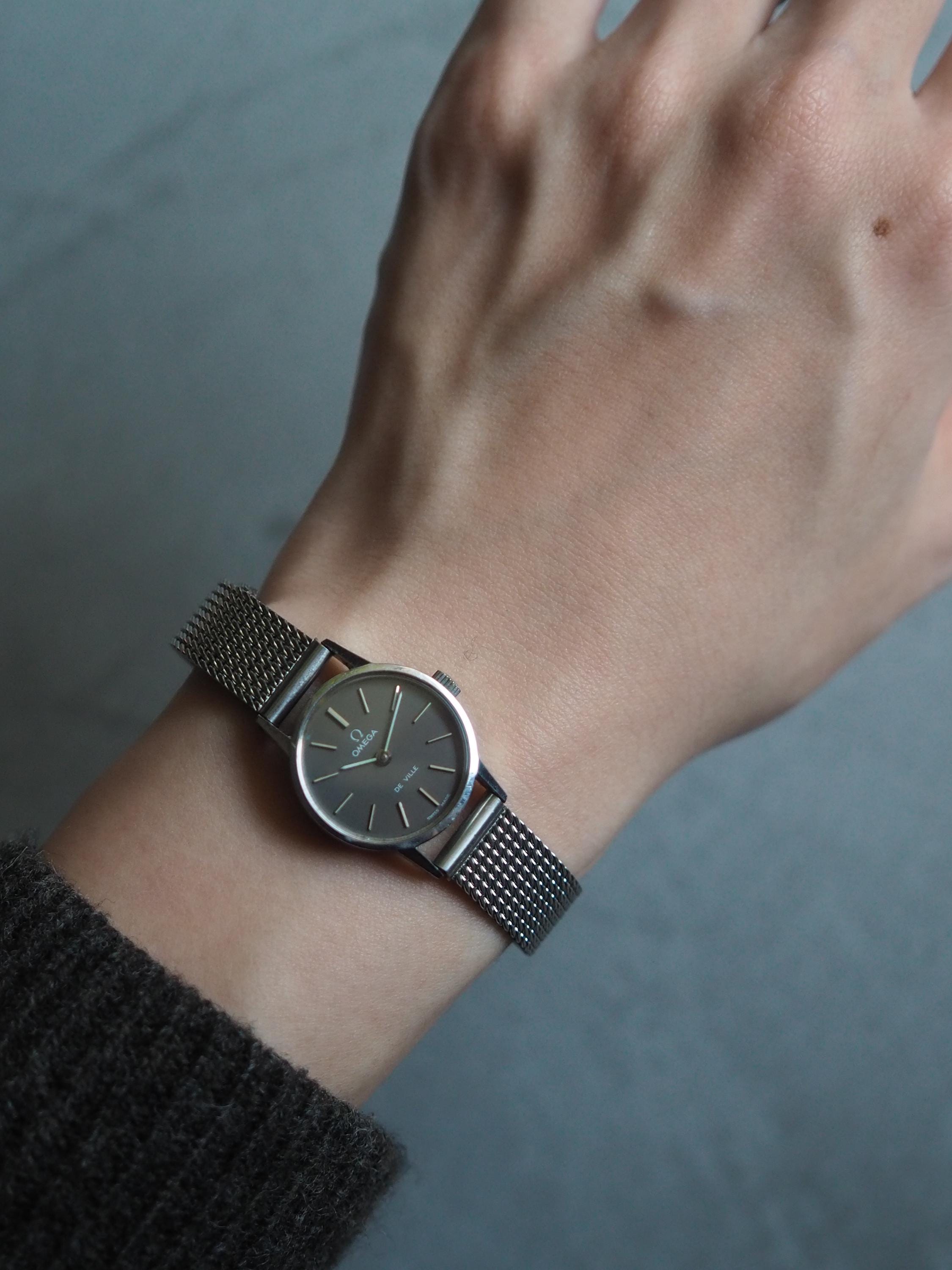 OMEGA オメガ ジュネーブ ラウンド ウォッチ 腕時計 シルバー