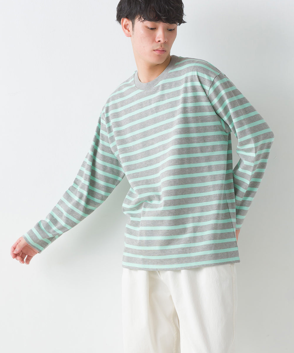 OMNES PURPLE LABEL】メンズ 10番単ボーダー長袖Tシャツ【6124-5481】