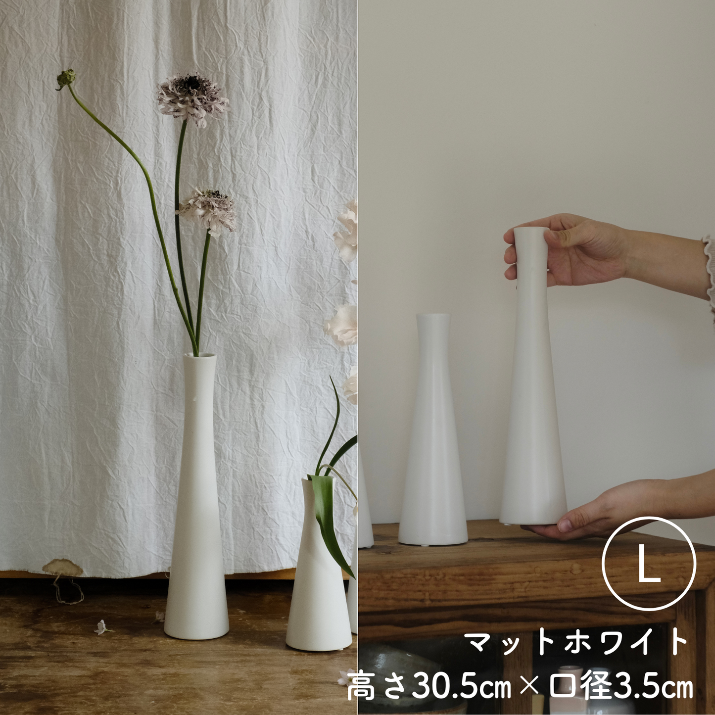 2000年陶製花瓶 白とグレー 本物です2000年陶製花瓶 白とグレー 本物