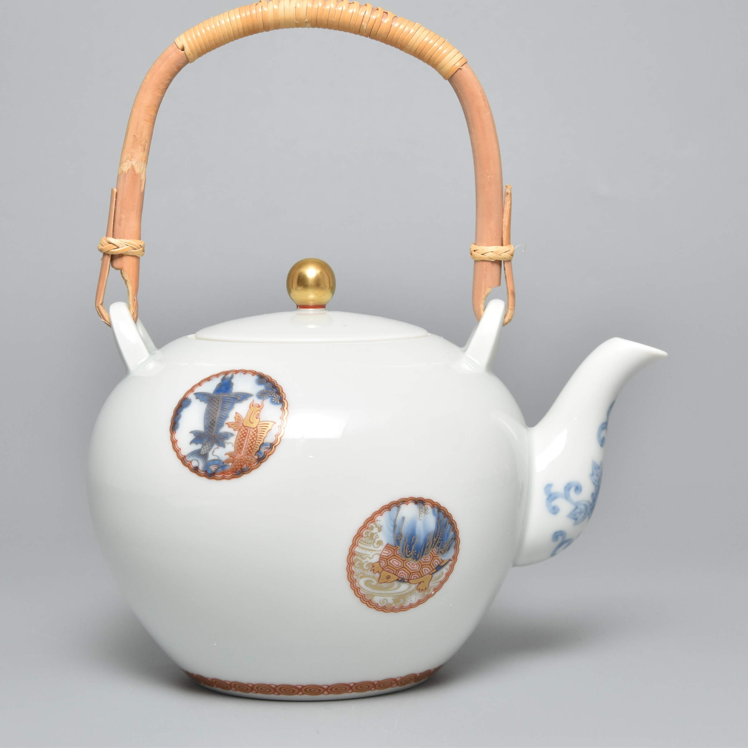 色絵吉祥丸紋）有田焼 茶器揃（急須・湯のみセット）|有田焼の老舗