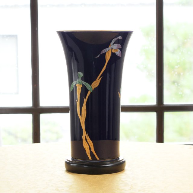 ルリ春蘭）花瓶|有田焼の老舗-香蘭社オンラインショップ