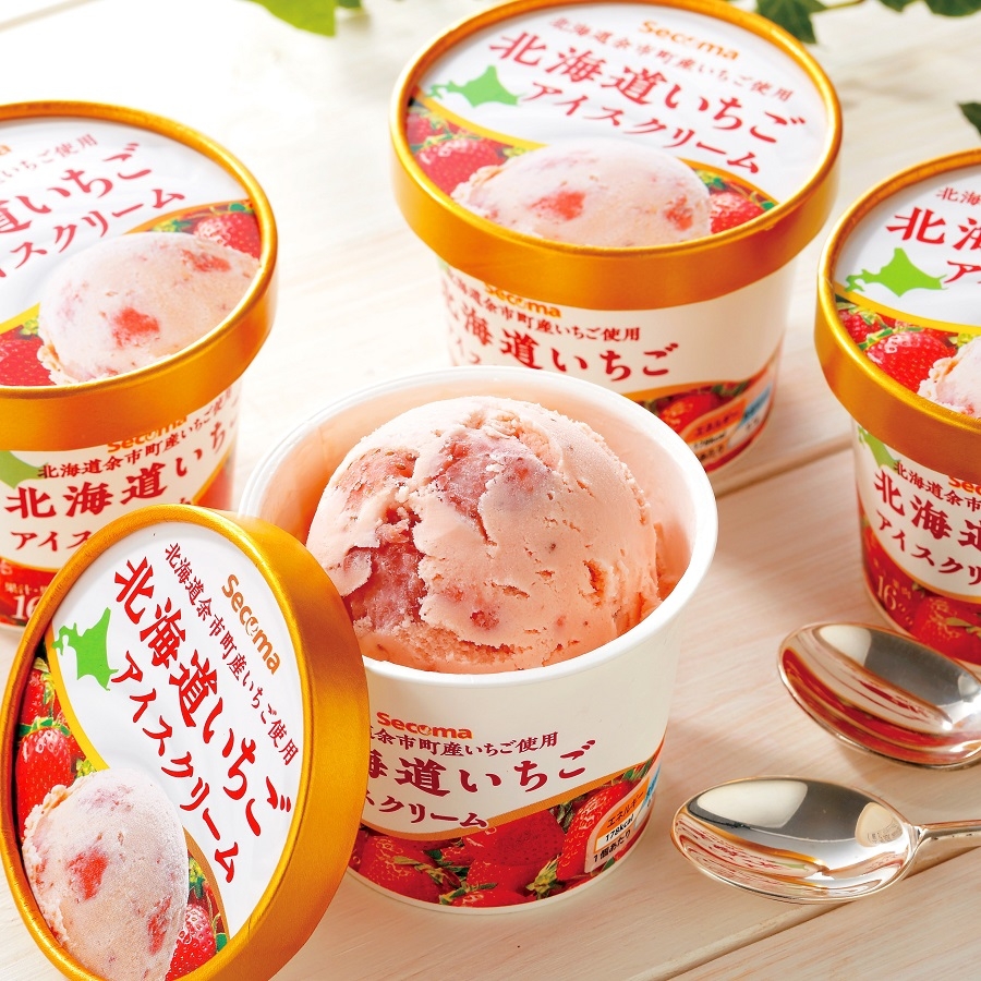 Secoma 北海道いちごアイスクリーム 12個セット【送料込み