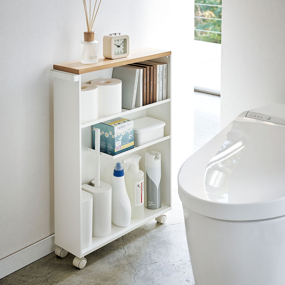 ハンドル付きスリムトイレラック タワー｜山崎実業 – イルムス