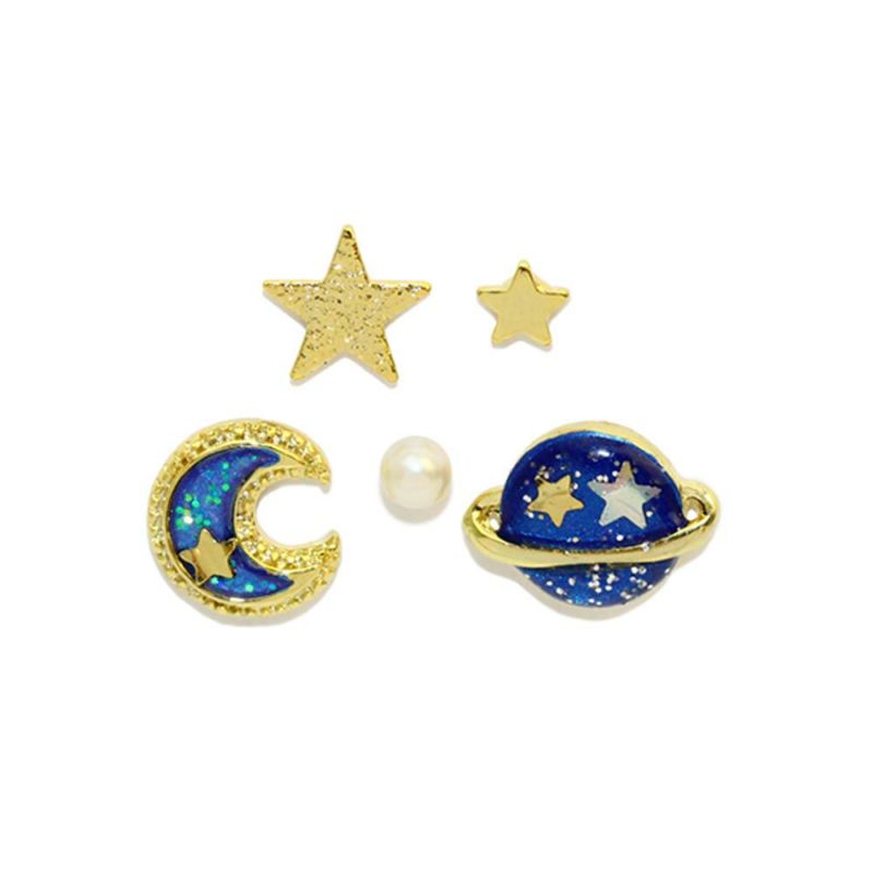 ピアス 三日月 土星 星 パール 5個セット スタッドピアス – OSEWAYA