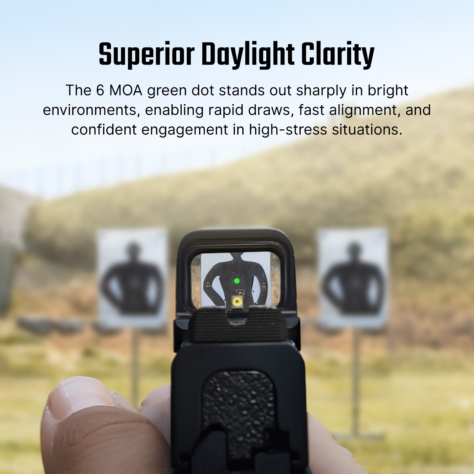 Osight SE RMSc Footprint Enclosed 6 MOA Green Dot Sight with Side