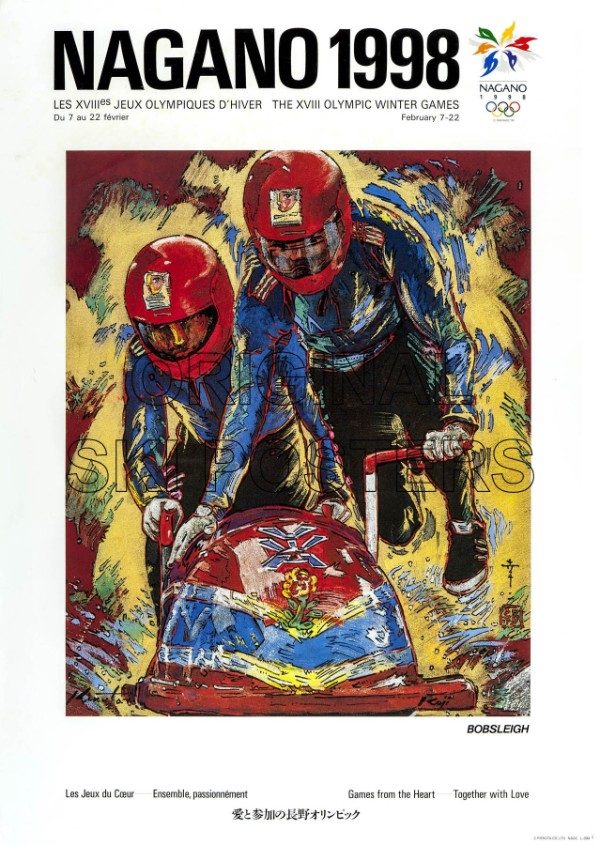 Nagano 1998 Winter Olympics: Bob – Original Ski Posters.com