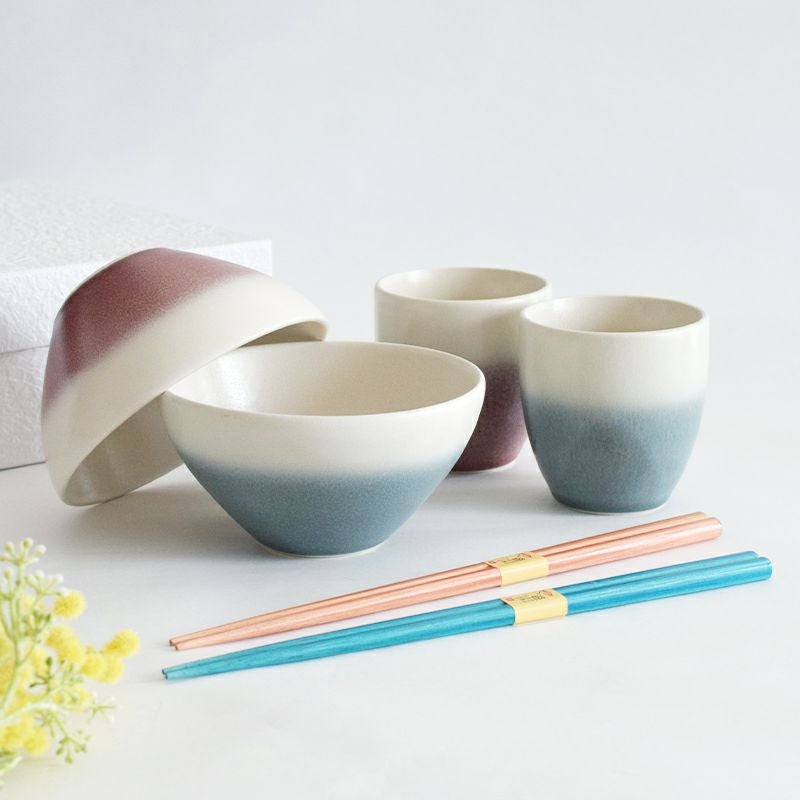 鼠志野 ぶどう 夫婦湯呑｜和食器通販｜織部 Online Store【公式】