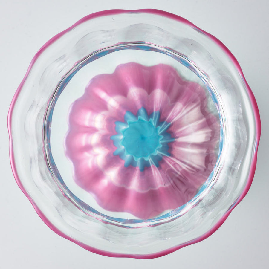 ガラス作家 北形槙子 poppin' parfait clear (PK×LBL) ¥17,600 大人の