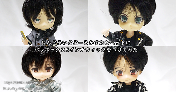 ねんどろいどどーるかすたむヘッドにパラボックス5インチウィッグを