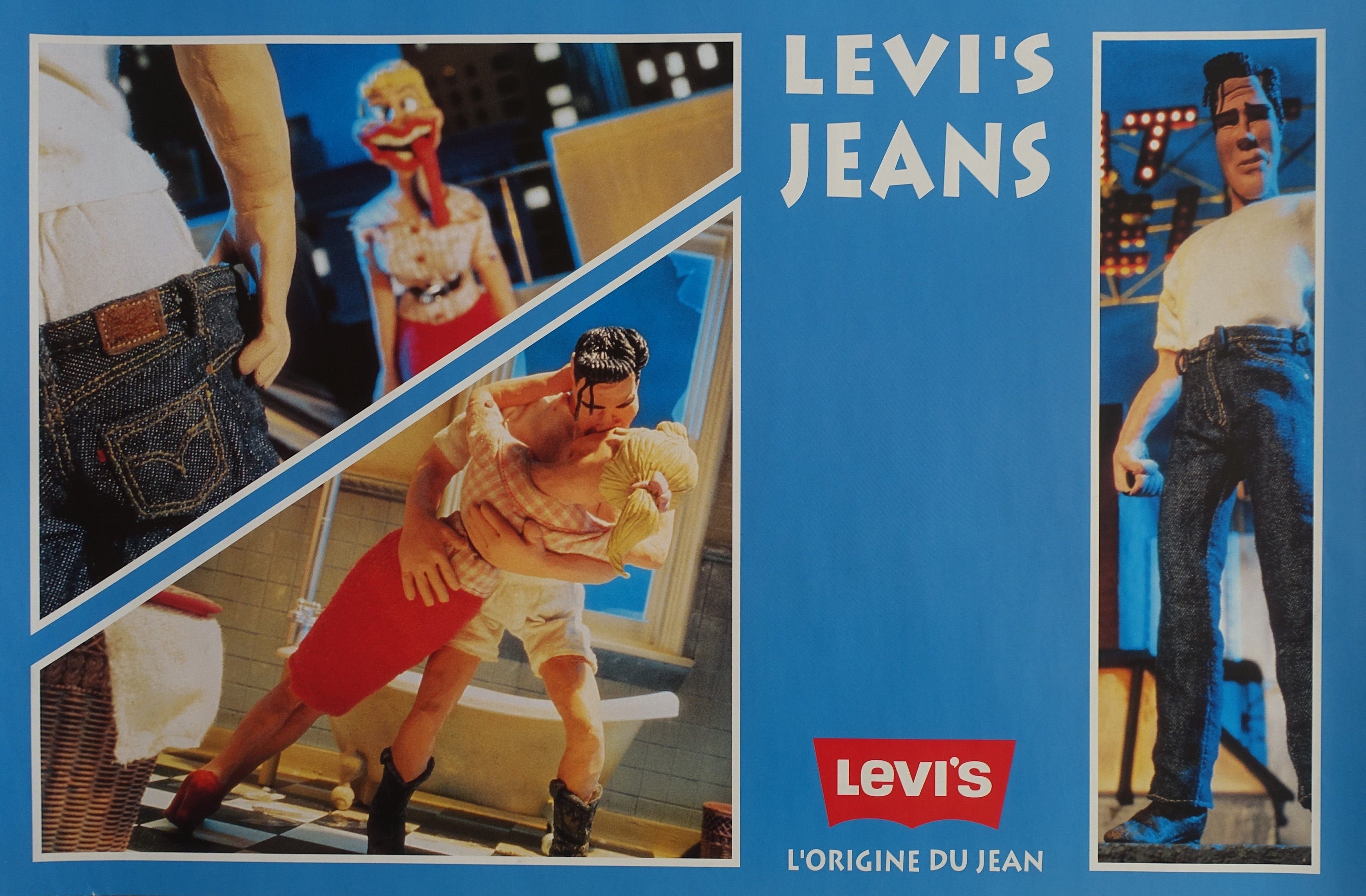 1990s Levi's Jeans Advertisement - Original Vintage Poster – Out