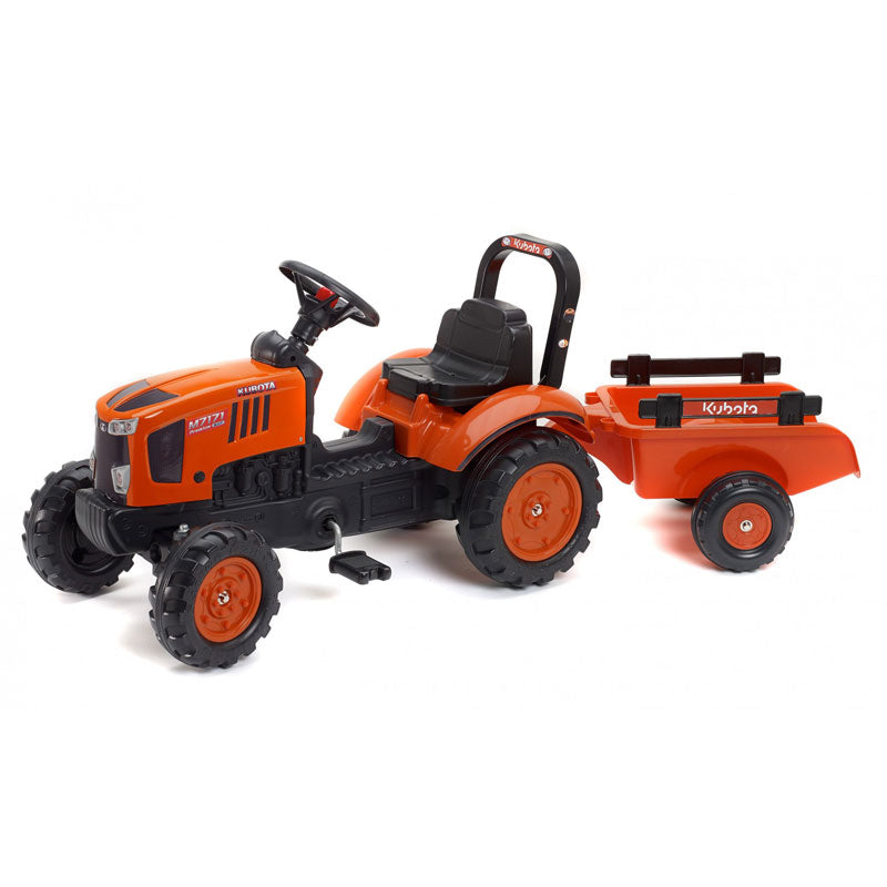 Kubota M7171 Pedal Tractor with Trailer by Falk — Outback Toys