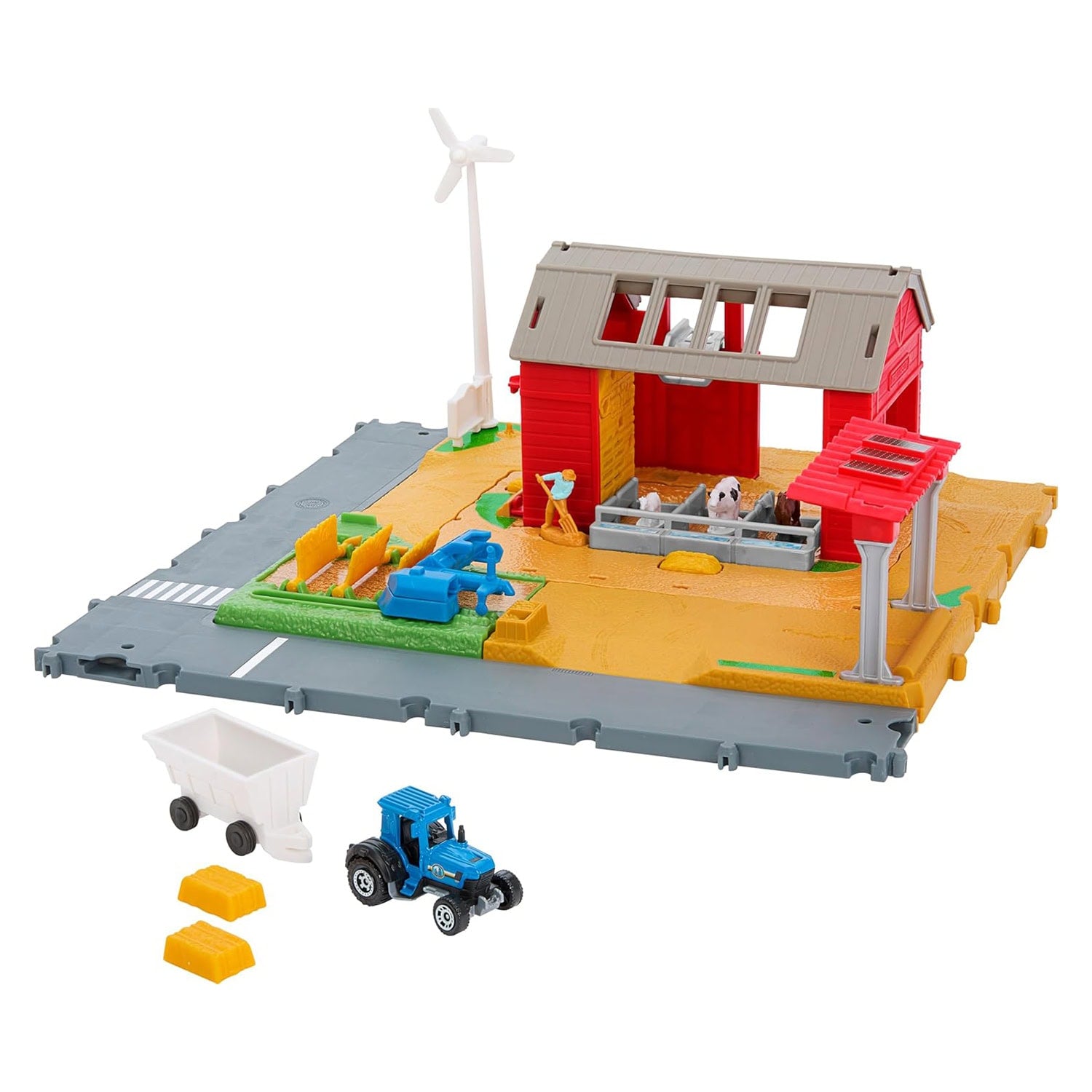1/64 Matchbox Farm Adventure Playset with Tractor, Trailer