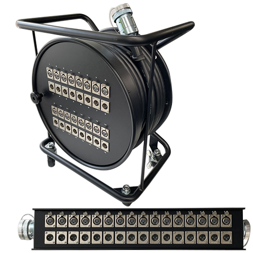 CANARE 16ch マルチケーブル 30m コネクタボックス付リールタイプ