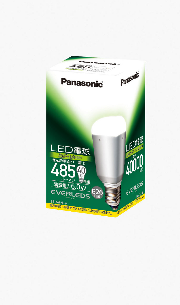 概要 LED電球 6.0W(昼白色相当) LDA6NH | LED電球・蛍光灯 | Panasonic