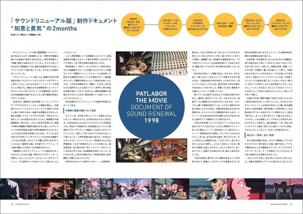 機動警察パトレイバー the Movie サウンドリニューアル版パンフレット